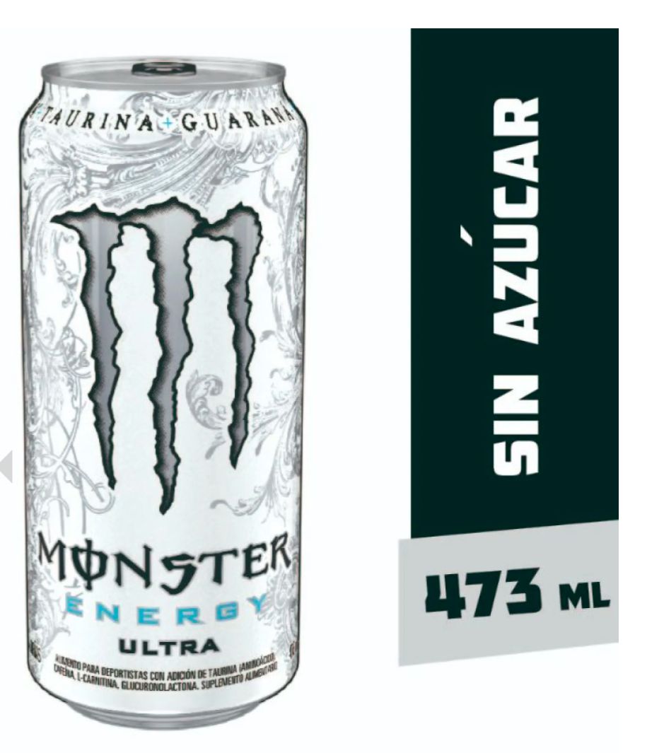 Monster Bebida Energética Ultra Sin Azúcar Lata, 473 ml
